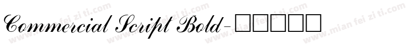Commercial Script Bold字体转换
